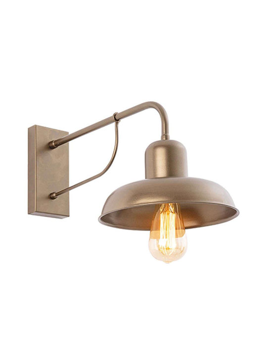 Zambelis Lights Μοντέρνο Φωτιστικό Τοίχου με Ντουί E27 σε Μπρούτζινο Χρώμα Πλάτους 47cm 22190